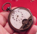 Hebdomas Antique 8-DAY Pocket Watch Free Balance Spin No Stem Rust On Case. Fixed Price $119.99.