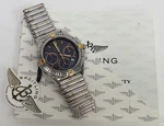 Breitling 1884 Chronomat Men's Black Dial Date Gold Markers Watch B55045 13247. Fixed Price $2150.00.