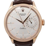 2015 Rolex 50515-0008 Cellini Time 39MM Date 18K Rose Gold Silver Dial Watch. Fixed Price $16988.00.