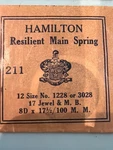 Hamilton Mainspring - Nos Various Calibers & Manufacturers. Fixed Price $18.95.