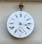 Antique 1880'S Hi Grade Swiss Pocket Watch Movement 43 Mm Dial. Fixed Price $45.00.