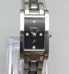 Fossil Tank Watch Womens Black Dial Stainless Steel ES-1716 New Battery 6". Fixed Price $22.49.