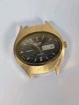 Vtg Sicura Automatic Men's Watch 39MM 17 Jewels Swiss Gold Tone Striped Dial. Fixed Price $212.49.