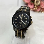 Seiko Perpetual Calendar Quartz Mens Date Watch 6A32-00B0 Black/gold New Battery. Fixed Price $125.00.