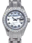 Rolex Datejust Pearlmaster 18K White Gold Diamond Mop Ladies 29MM Watch 80299. Fixed Price $24593.00.