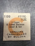 Nos Caravelle By Bulova Cal. 11DO Upper & Lower Balance Jewel Set #111C-112C. Fixed Price $7.95.