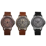 Gothic Skull Geniune Leather Men Quartz Wristwatch With Date For Halloween. Fixed Price $17.99.