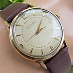 Vintage Wittnauer Men's Automatic Watch 10K Gf Pie-pan Concentric Dial 1950S. Fixed Price $248.00.