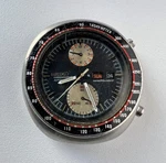 Seiko 6138-0011 Automatic Chronograph Watch Vintage Mens Ufo Black Dial 21 J. Fixed Price $330.00.
