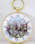 Rare C.1850S French Memento Mori 18K Vermeil Pocket Watch Skull Case - Perfect. Fixed Price $2492.00.