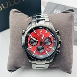 Bulova 98B350 Marine Star Red Dial Men Chronograph Quartz Watch Stainless 43MM. Fixed Price $154.15.
