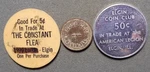 D426 3-ELGIN Il: Moose Club 5C + The Constant Flea Coin 50. Fixed Price $5.00.