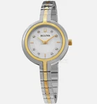 Bulova 98P193 Rhapsody Silver Diamond Dial Two Tone Stainless Steel Womens Watch. Fixed Price $101.99.
