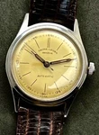Vtg 1966 Favre Leuba Geneve Military 34MM Men Automatic Watch Steel Patina. Fixed Price $575.00.