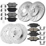 Front Rear Drilled Slotted Rotors Pads 11.65 10.63 Malibu 04-12 Pontiac G5 G6. Fixed Price $270.99.