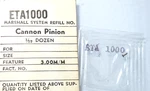 Eta 1000 1220 1228 Cannon Pinion, Ht 3.00 Watch Part #240/275. Fixed Price $15.95.
