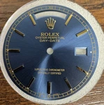 Rolex Quickset President Custom Blue Dial Gold Stick Marker For 18038 18238. Fixed Price $695.00.