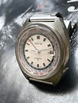 Seiko World Time 6117-6400 Automatic Gold Linen Dial 1973. Fixed Price $436.38.