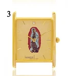 Geneve Rectangle Gold Lady Of Guadalupe Watch Movement With Diamond. Fixed Price $85.00.