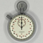 Vintage Dynameter Manual Wind Movement Stopwatch 53MM White Dial Arabic Numerals. Fixed Price $80.00.