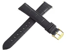 Longines 17MM Black Leather Gold Buckle Watch Band Strap. Fixed Price $94.95.