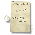 Bulova 1020.10 Watch Crystal 1316-1 Faceted Fancy 13.8 X 11.7 Case# 3881, 3882. Fixed Price $14.99.