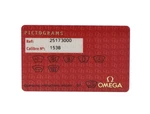 Omega Pictogram Card 25173000 Cal 1538. Fixed Price $30.00.