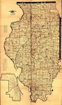 14" X 24" 1897 Galbraith's Railway Mail Service Maps, Illinois. Fixed Price $55.99.