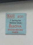 Nos Genuine Bulova Cal. Watch Springs For Ratchet Click Part# 31 (see Dropdown). Fixed Price $9.99.