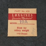 Longines Genuine Material Part #409/1154 Rivet For Rotary Wgt Spring 19A (#C6D6). Fixed Price $17.99.