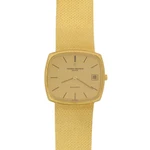 Vacheron Constantin Vintage 18K Gold Tv Style Champagne Dial Date Automatic 8". Fixed Price $15370.00.