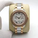 Bulova Crystal 38MM Stainless Steel Silver Dial Quartz Ladies Watch 98N100. Fixed Price $184.00.