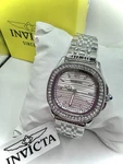 Invicta Women's Analog Watch Silver Cushion Dial Diamond Bezel 30.1MM New. Fixed Price $55.00.