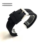 Rubber Silicone Curved End Replacement Watch Band Strap Steel Buckle #4511. Fixed Price $19.95.