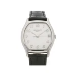 Patek Philippe Gondolo White Gold Auto Tonneau Strap Watch 5030G-001. Fixed Price $23450.00.