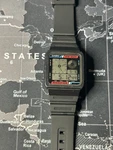 Vintage Casio AE-20W Twin Graph Digital Watch W/ Black Resin Band. Fixed Price $1099.00.