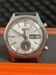 Running Seiko Flyback Automatic Chronograph 7016A 17J White Dial Watch 7016-8001. Fixed Price $1150.00.