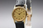 Vintage 1985 Omega De Ville CAL.1450 REF.591.0279 Quartz Gold Dial Ladies Watch. Fixed Price $299.99.
