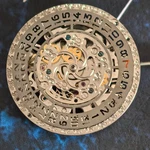 Chinese Hangzhou 2189 Silver Hollow Mechanical Single Calendar Watch Part. Fixed Price $64.39.