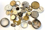 Various Pocket/wrist Watch Parts For Steampunk/crafts - Mixed Lot 5OZ 17. Fixed Price $10.00.