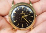 Universal Geneve Bumper Automatic Watch 138SS Black Dial 14K Gold Filled As Is. Fixed Price $625.00.