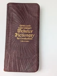 Antique 1899 Laird & Lee Vest Pocket Webster Dictionary Leather Sunburst Cover. Fixed Price $19.99.
