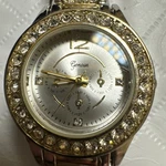 Geneva Women's Platinum Two Toned With Crystal Encrusted Bezel Band. Fixed Price $45.00.