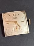 Vintage Mens Driva Geneve 17J Swiss Tank Watch Gold Tone Running. Fixed Price $95.00.