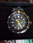 Seiko Prospex Black Ion Mohawk 4R36-03P0 SRP633 45MM Discontinued Steel Watch. Fixed Price $300.00.