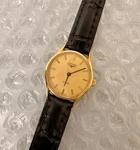 Longines Cal 12.68Z Gold Case Ladies Watch Black Leather Strap Working Swiss. Fixed Price $107.92.