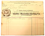 1878 Billhead Globe Manufacturing Co.new York To Geo. Pease $36.42. Fixed Price $9.95.