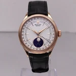 Rolex Cellini Moonphase 18K Rose Gold White Dial Mens Automatic Watch 50535. Fixed Price $25884.00.