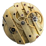 Antique 32MM Cylinder Escapement Key Wind Pocket Watch Movement Swiss Moonhands. Fixed Price $50.85.