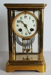 Antique Japy Freres French Crystal Regulator Clock 8-DAY, Time/strike, Key-wind. Fixed Price $400.00.